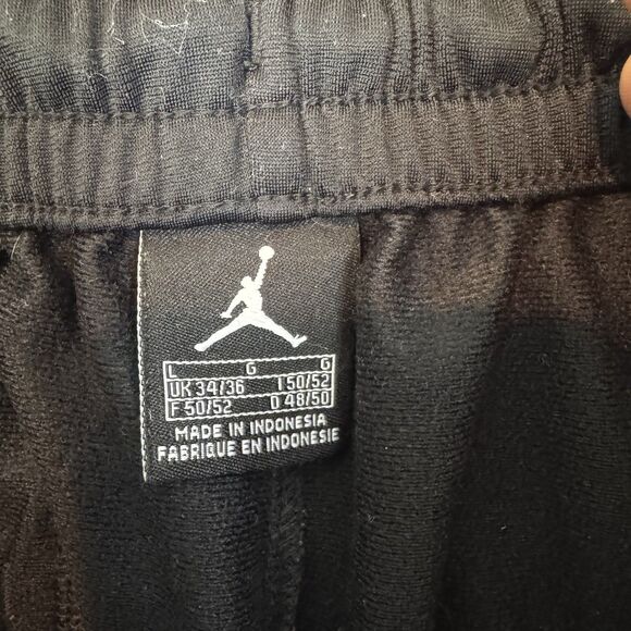 S Jordan Pants‎ Mens L Black Tapered Leg Athletic Elastic Waist Gym Basketball - Picture 7 of 11